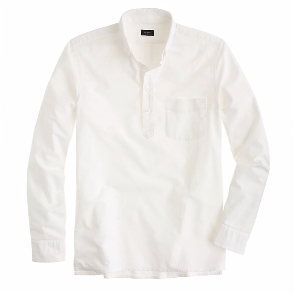 J. Crew Tops - J. Crew White Oxford Popover Shirt
